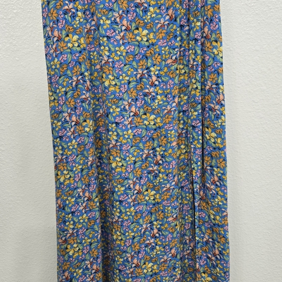 Zara Blue Floral Midi Dress - Picture 4 of 8